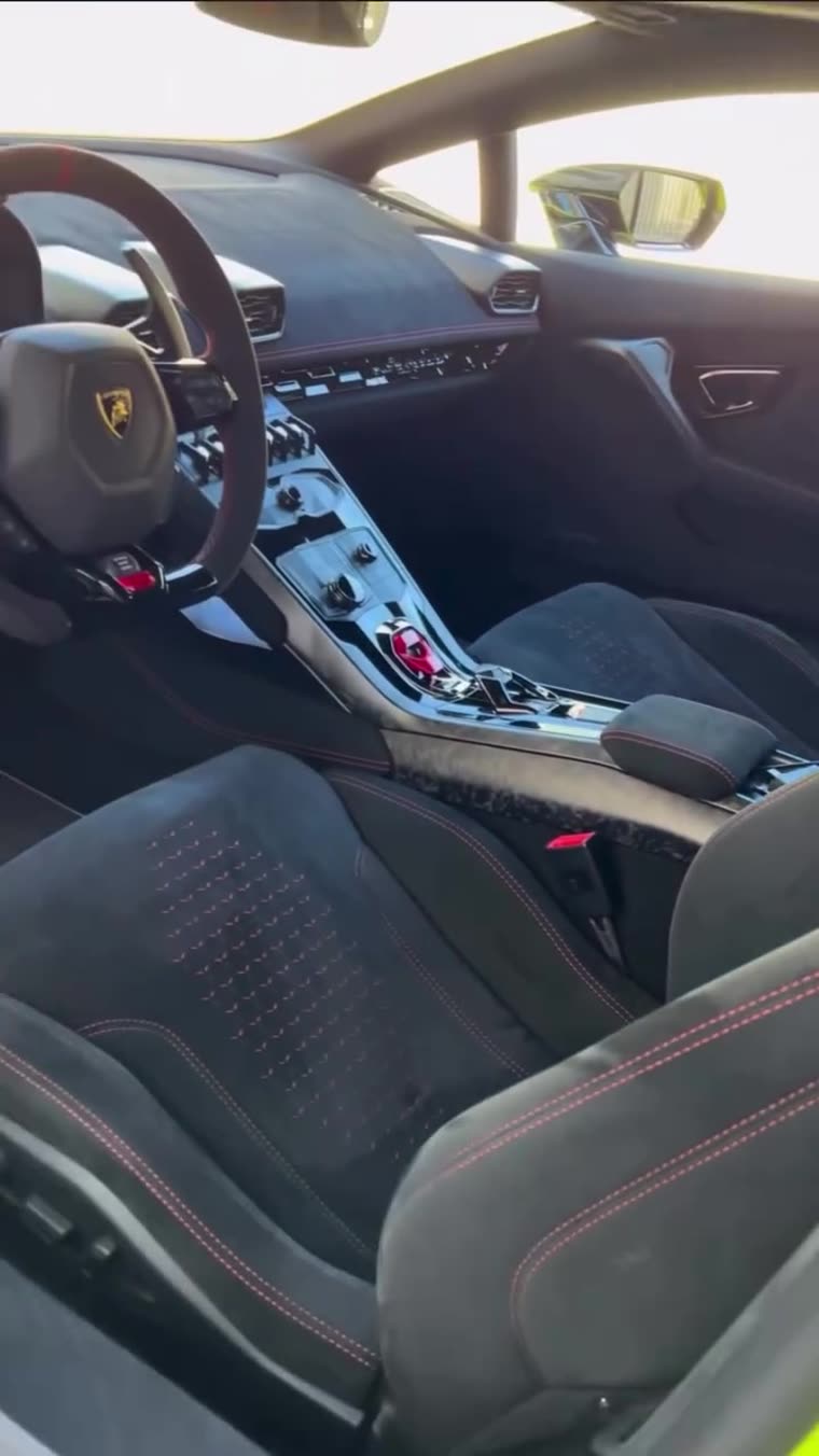 Lamborghini alcantara interior detail